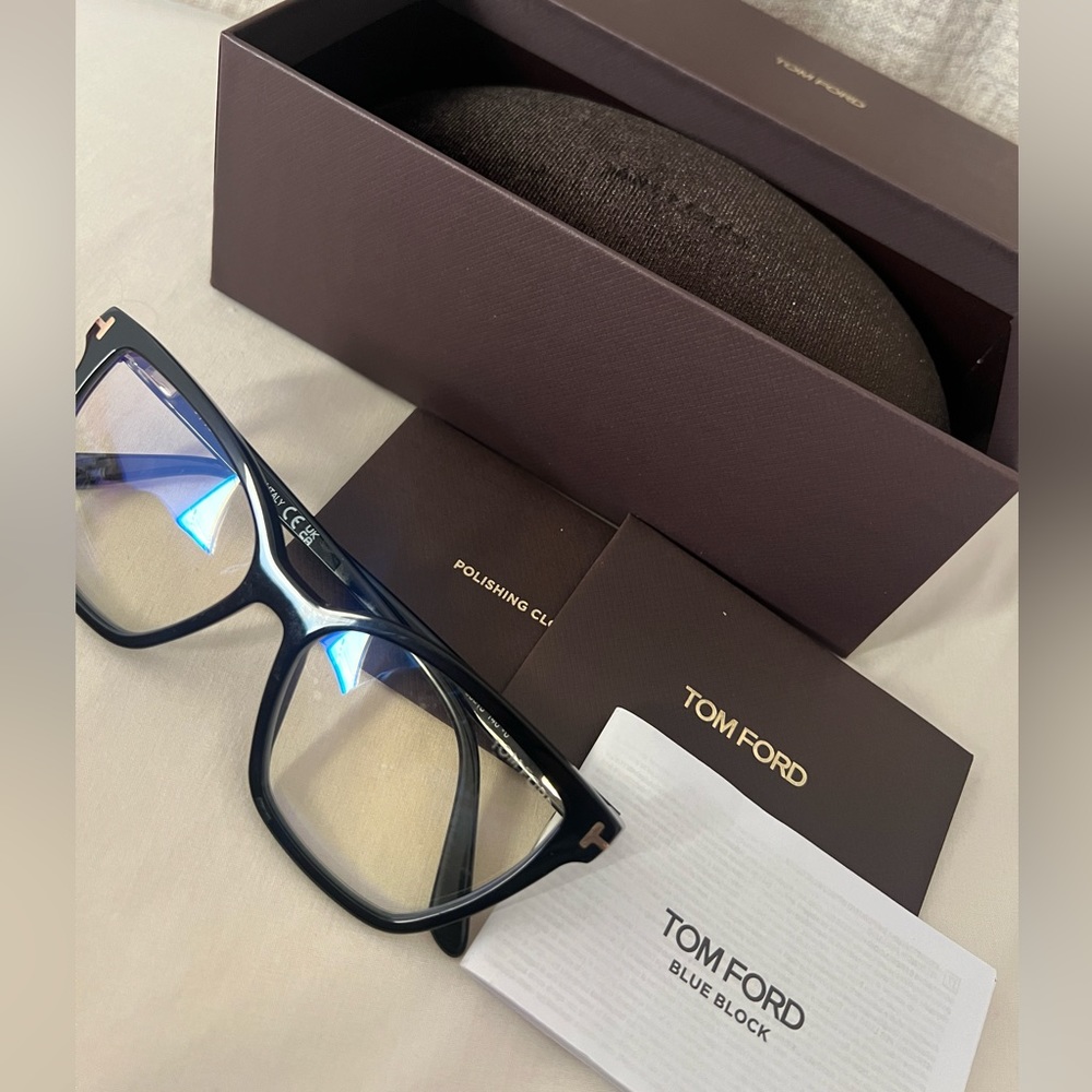 TOM FORD 53MM Cat Eye Blue Block Glasses